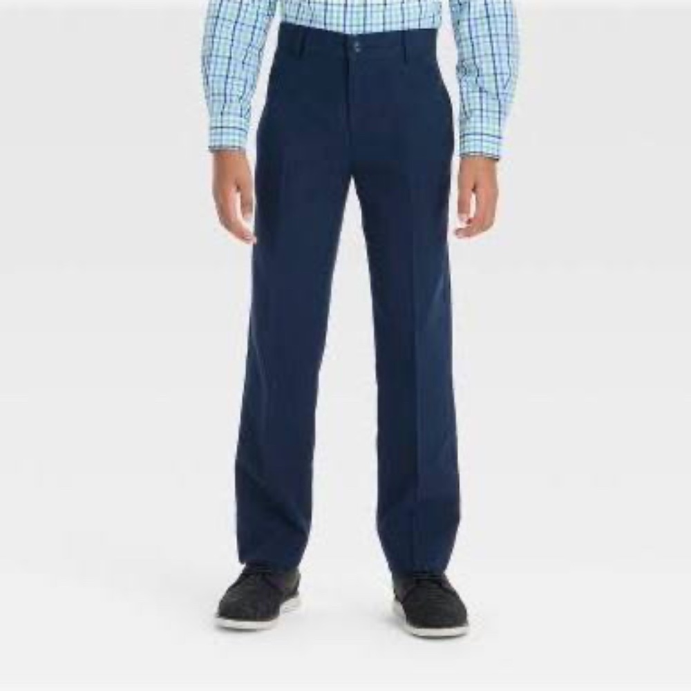 Cat & Jack Boy's Navy Slacks size 8 Adjustable Waist